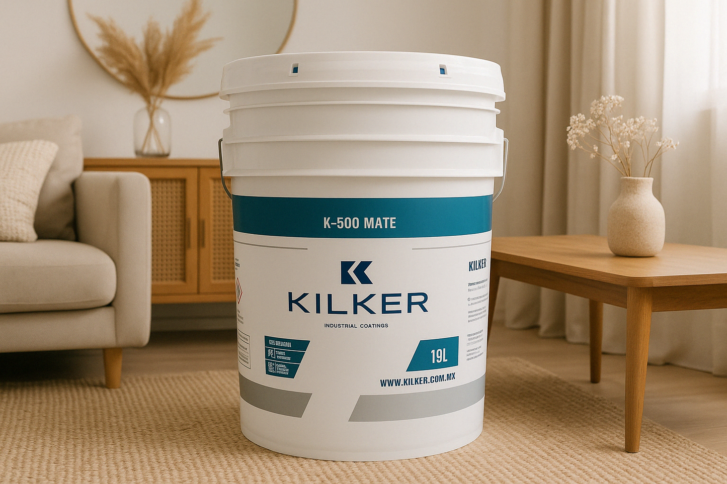Pintura vinil-acrílica anti bacterial K-500 19lts