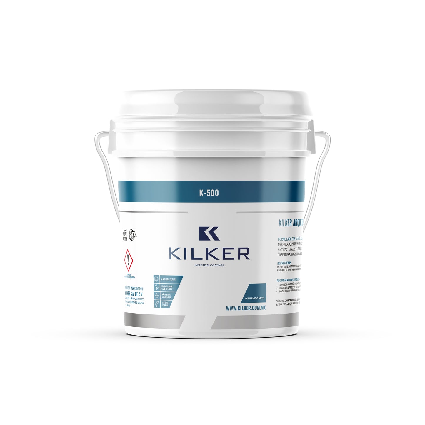 Pintura vinil-acrílica anti bacterial K-500 19lts
